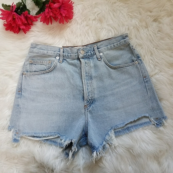 AGOLDE DEE DENIM SHORTS ULTRA HI RISE DIGIT - Picture 2 of 9